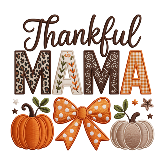 DIGITAL DOWNLOAD PNG |Thankful Mama |Faux Yarn|  Fall| Thanksgiving