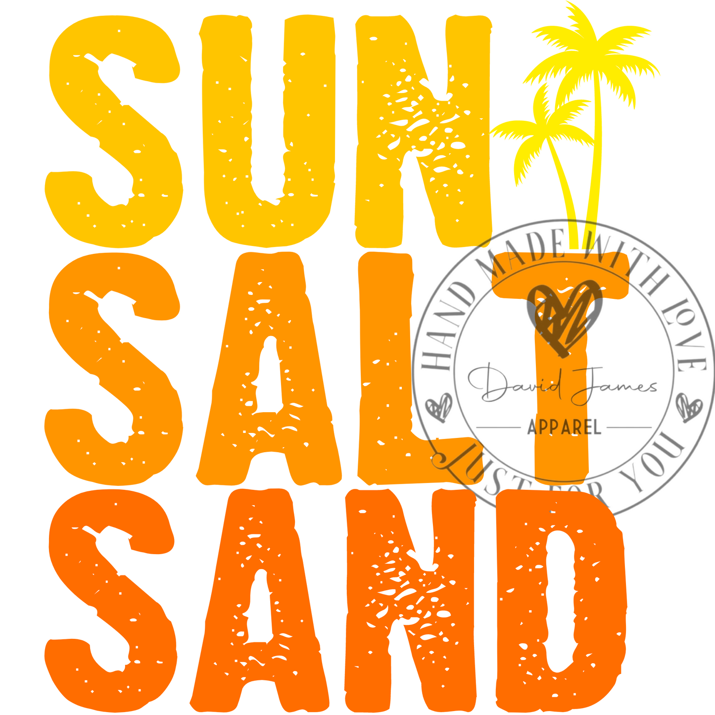 DIGITAL DOWNLOAD PNG Sun Salt Sand and palm trees