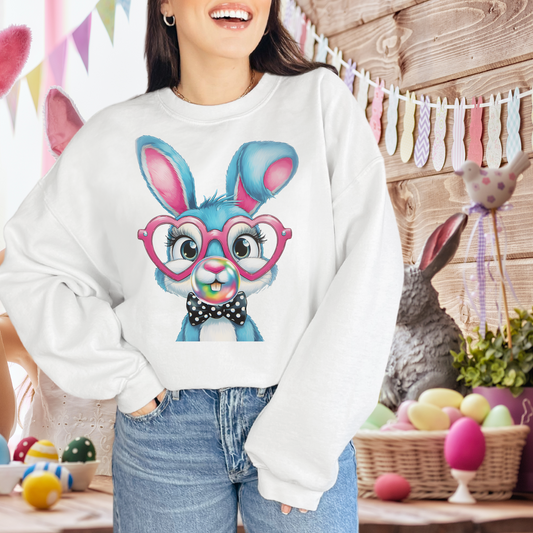 Bunny wearing pink glasses EASTER | Direct to film transfer