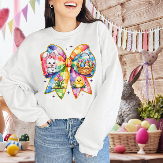 Easter themed coquette bow | EASTER | Direct to film transfer