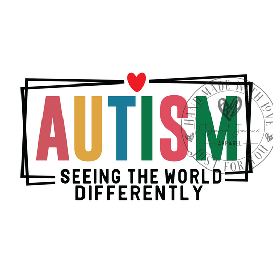 DIGITAL DOWNLOAD PNG | Autism seeing the world differently | Autism Awareness