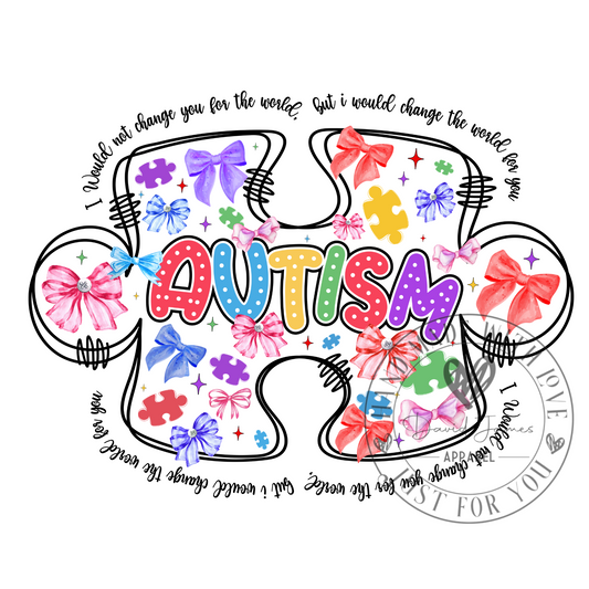 DIGITAL DOWNLOAD PNG | Autism puzzle piece | Autism Awareness