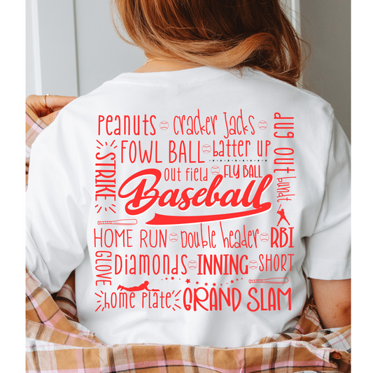 Baseball | Home run | Strike | cracker jacks | Screen print transfer