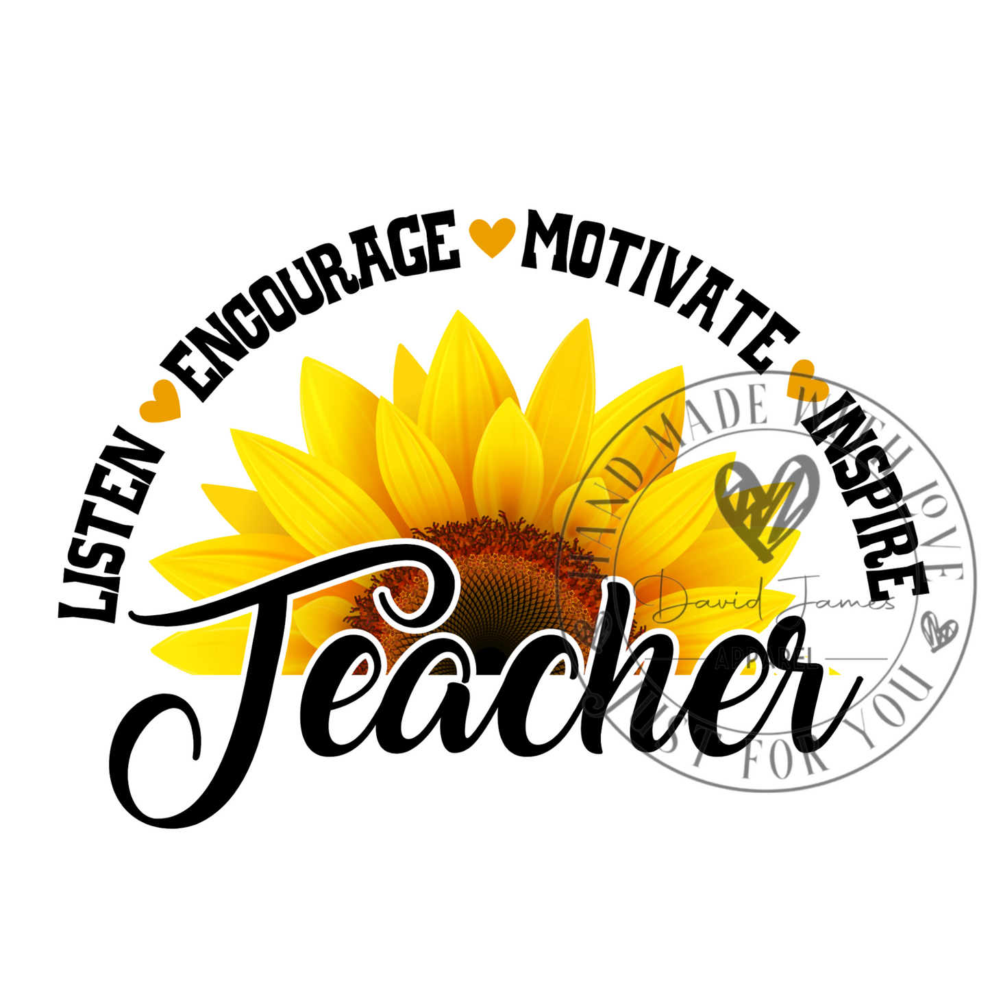 DIGITAL DOWNLOAD PNG Listen encourage motivate inspire TEACHER |