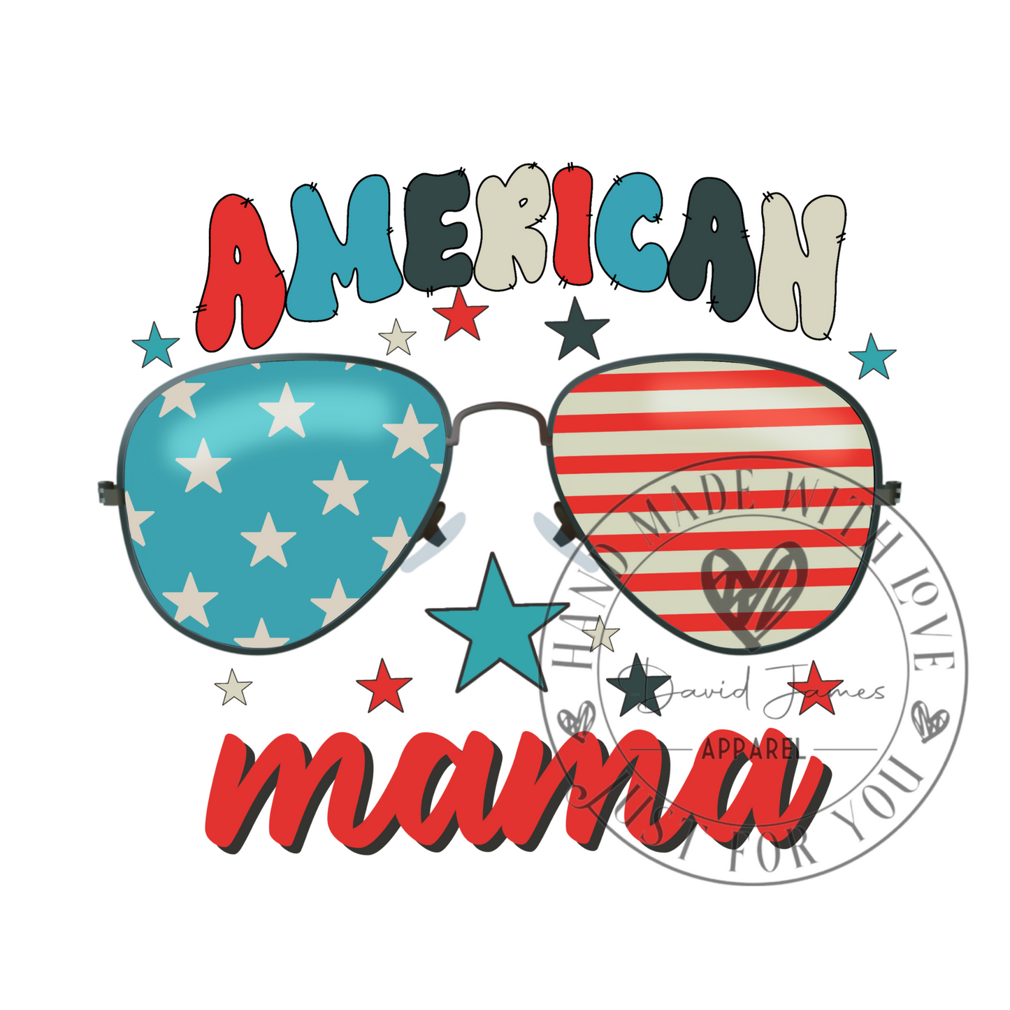 DIGITAL DOWNLOAD PNG American Mama |Stars and Stripes