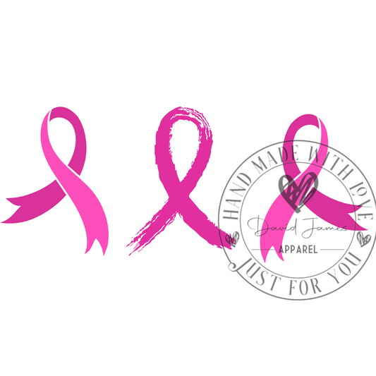 DIGITAL DOWNLOAD PNG | Breast Cancer awareness ribbons