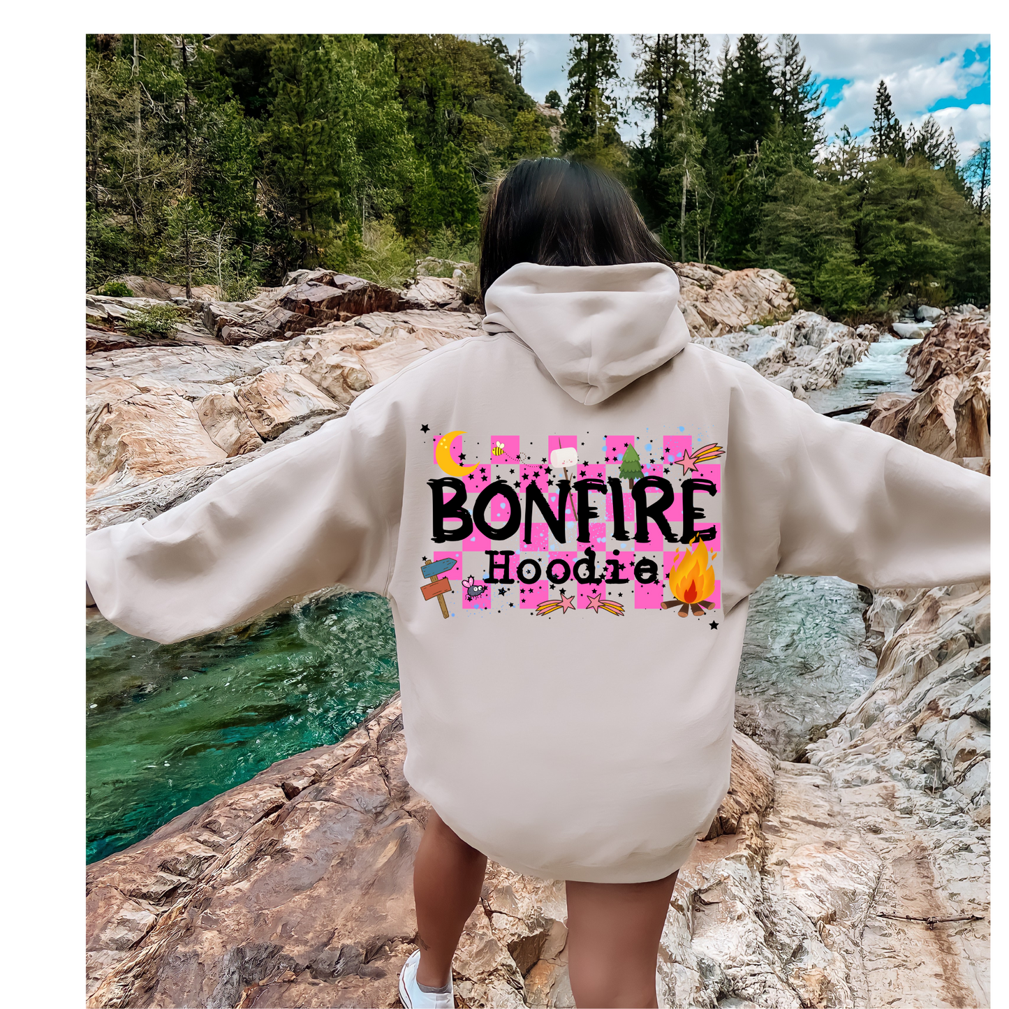 BONFIRE Hoodie |Retro |Direct to film Transfer |DTF