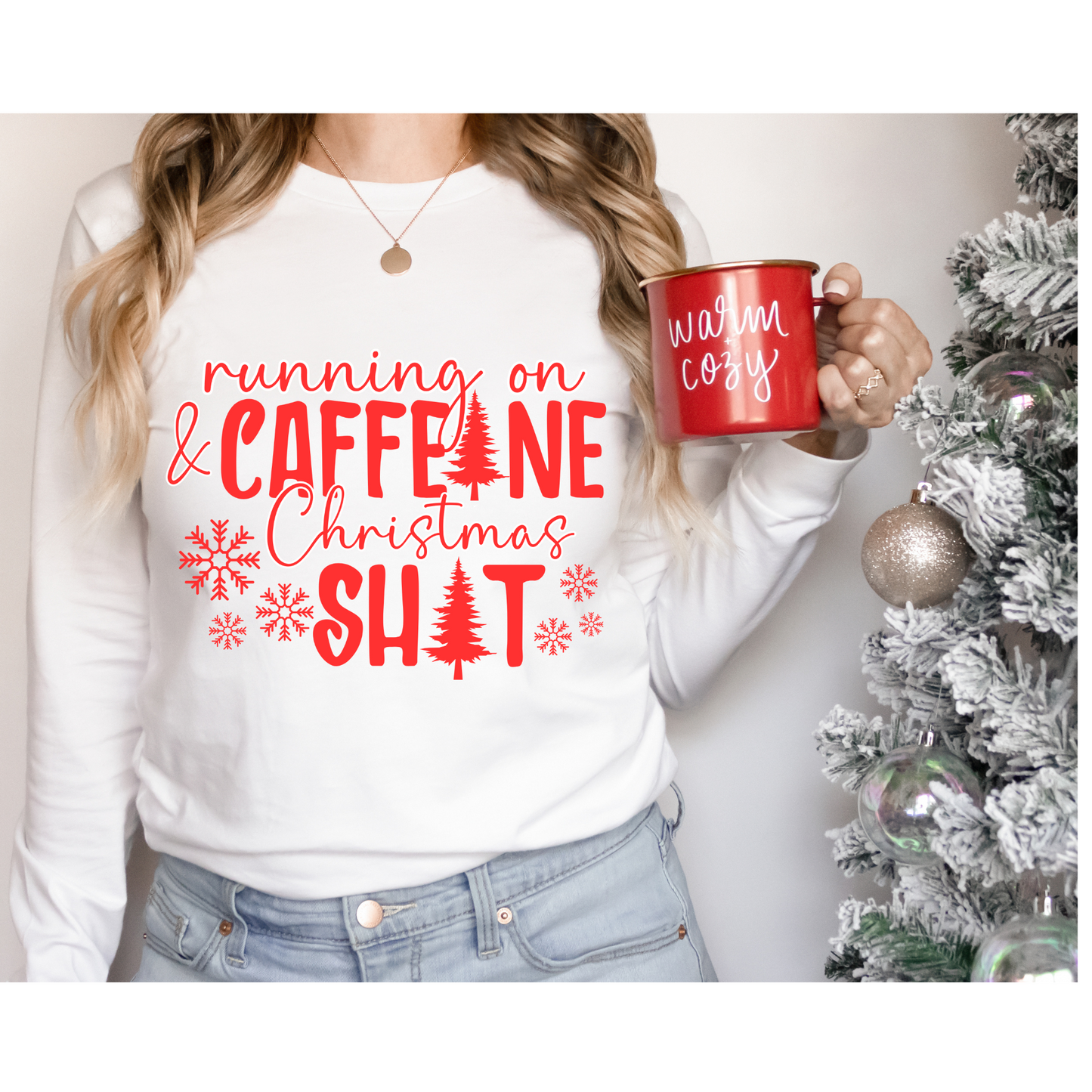 Running on Caffeine and aChristmas Sh*t |Screen Print Transfer