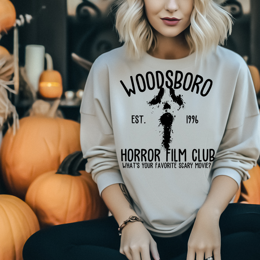 Woodsboro Horror Film Club | Scary movie | Screen Print Transfer