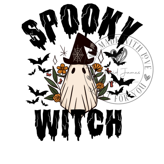 DIGITAL DOWNLOAD PNG |Spooky witch Ghost |Retro