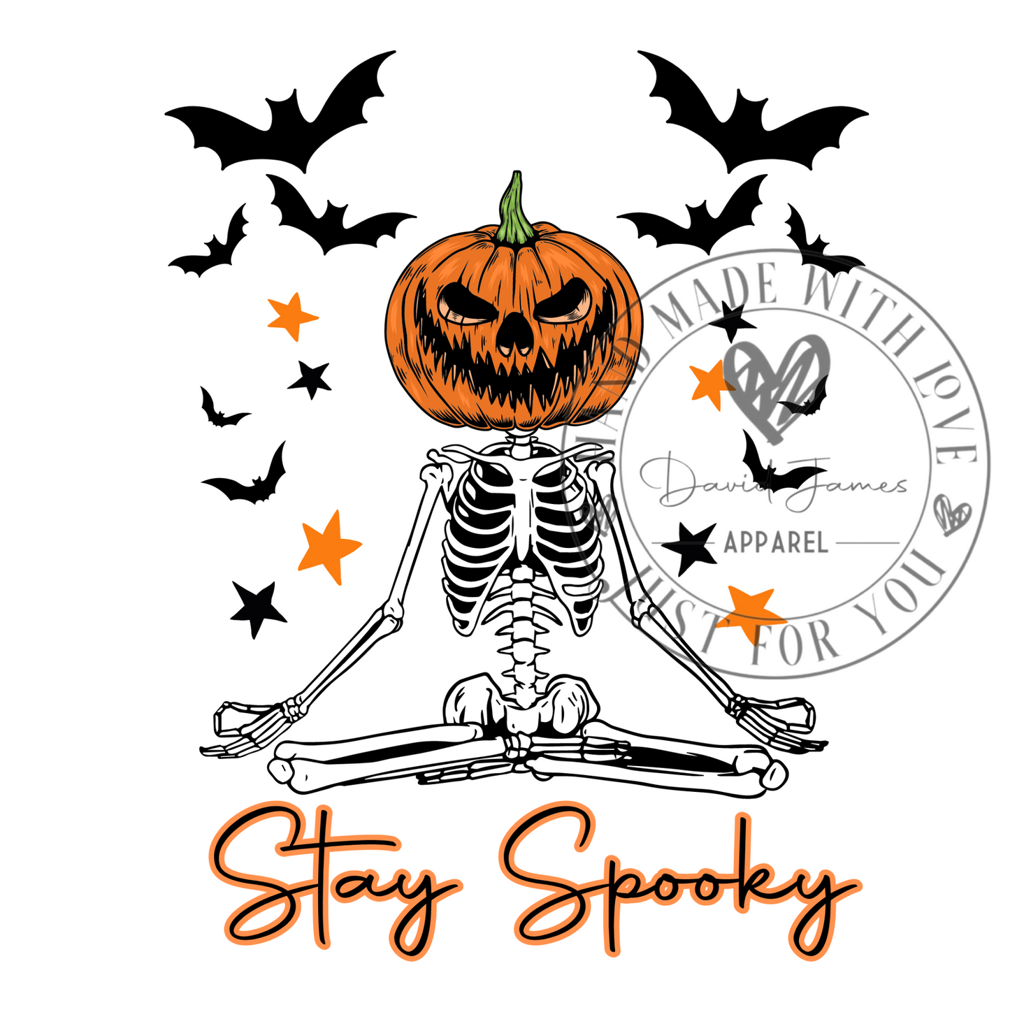 DIGITAL DOWNLOAD PNG |Stay SPOOKY skeleton