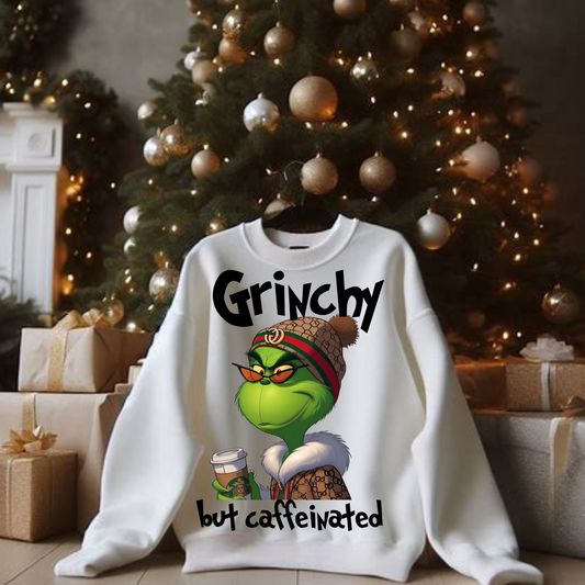 Grinchy but caffeinated| Direct to film transfer| DTF