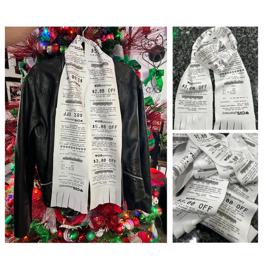 CVS Receipt Scarf| Gag gift| meme| white elephant gift| Famous Receipt CVS Pharmacy