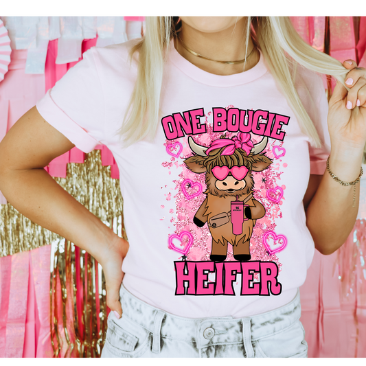 One Bougie Heifer | Valentines Day |Direct to transfer DTF