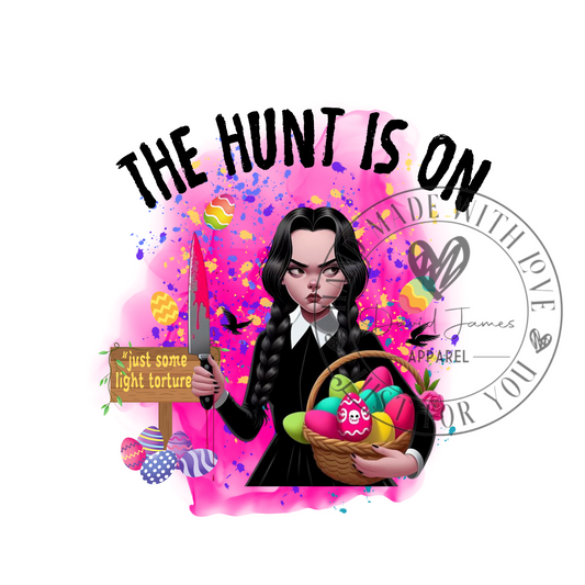 DIGITAL DOWNLOAD PNG | Wednesday Addams "The hunt is on" |EASTER