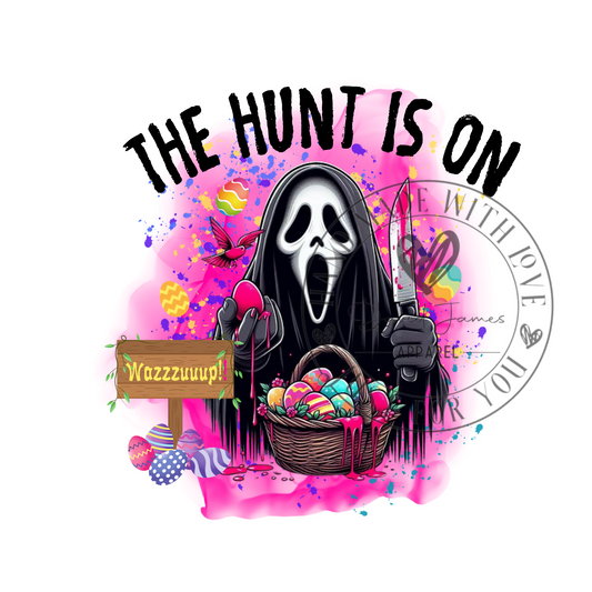 DIGITAL DOWNLOAD PNG | Ghost face "The hunt is on" |EASTER |American Killers