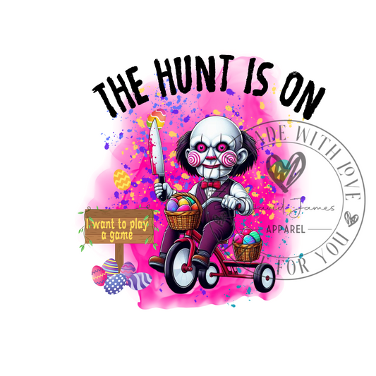 DIGITAL DOWNLOAD PNG | Billy the puppet (saw) "the hunt is on" | EASTER | American killers