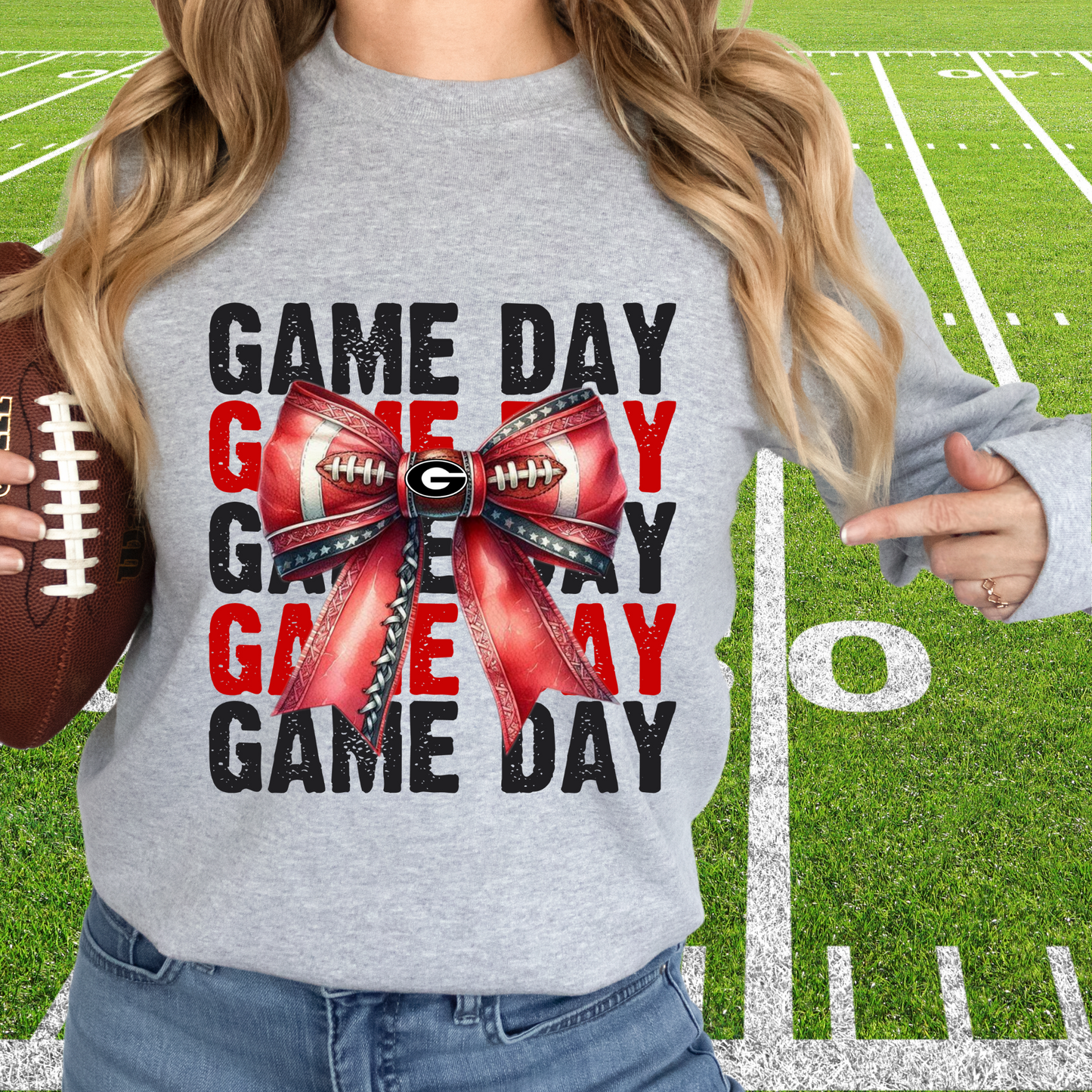 GA Bow "GAMEDAY" | Direct to film transfer | DTF