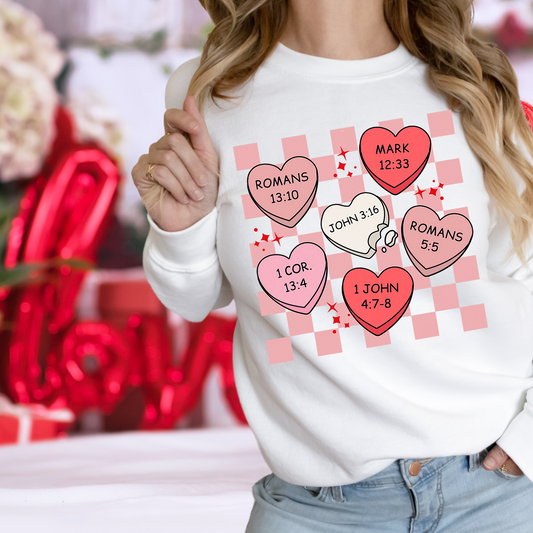 Faith Candy hearts | Retro| Valentines Day| Direct to film transfer