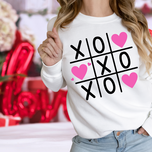 Tic-Tac-Toe hearts| Valentines Day | Anti-Valentines Day |Direct to film Transfer |DTF