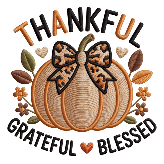 DIGITAL DOWNLOAD PNG |Thankful Grateful Blessed Fall| Faux Yarn | Thanksgiving