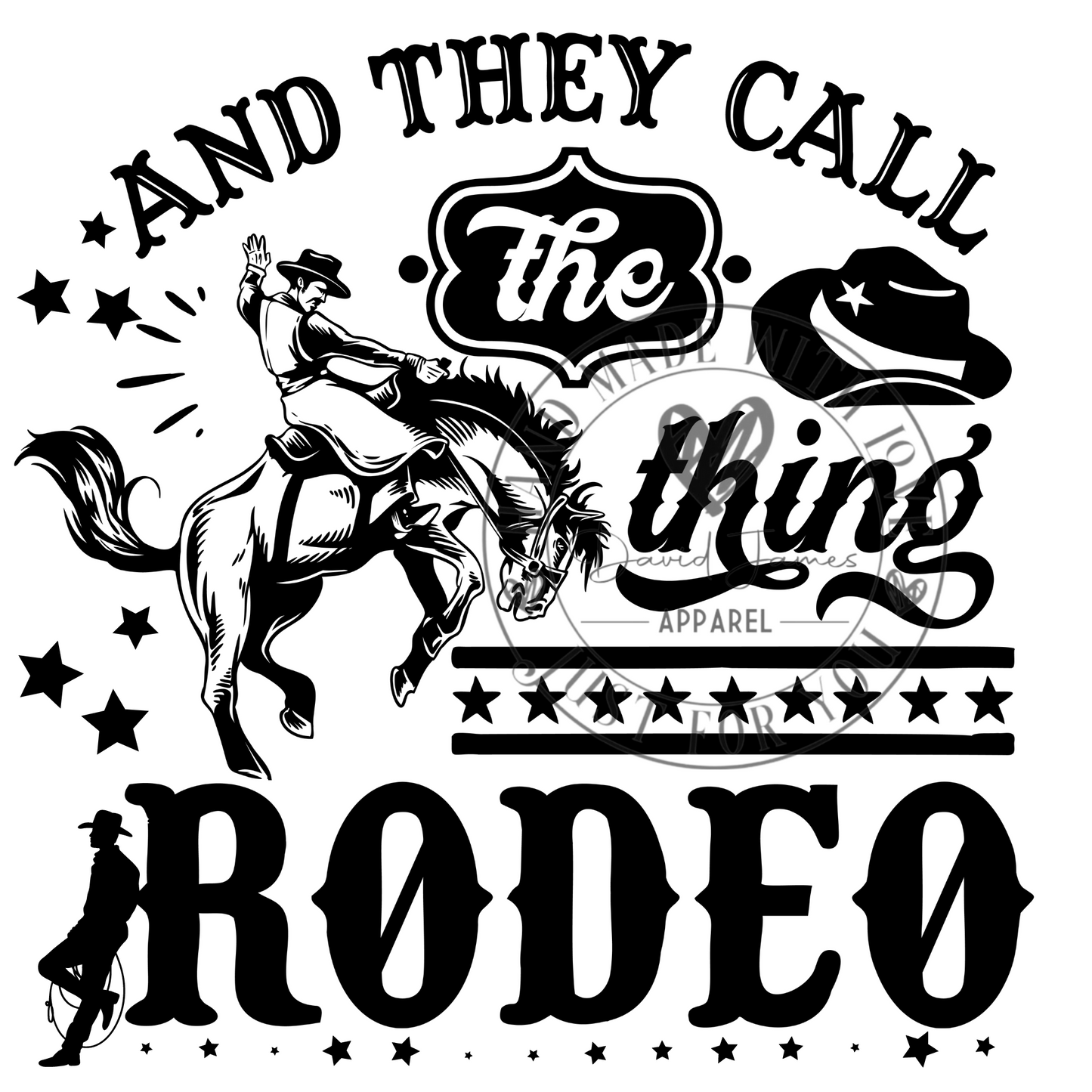 DIGITAL DOWNLOAD PNG |And they call the thing Rodeo |Rodeo life