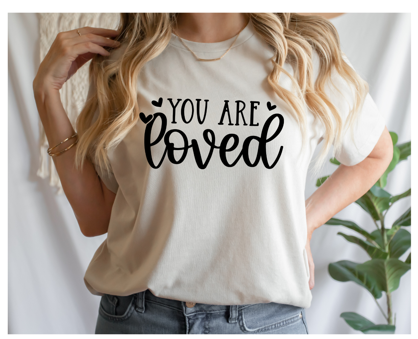 Inspirational Screen Print Transfer, You are Loved, Ready to Press T-shirt Design