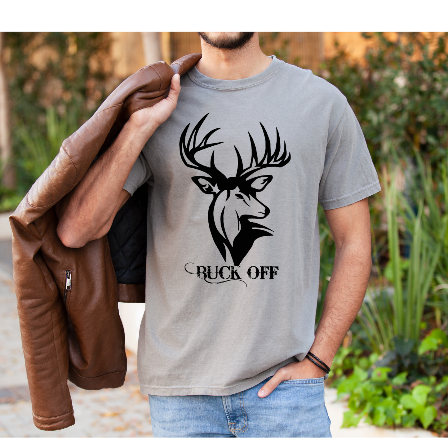 Deer |Buck off| Screen print Transfer