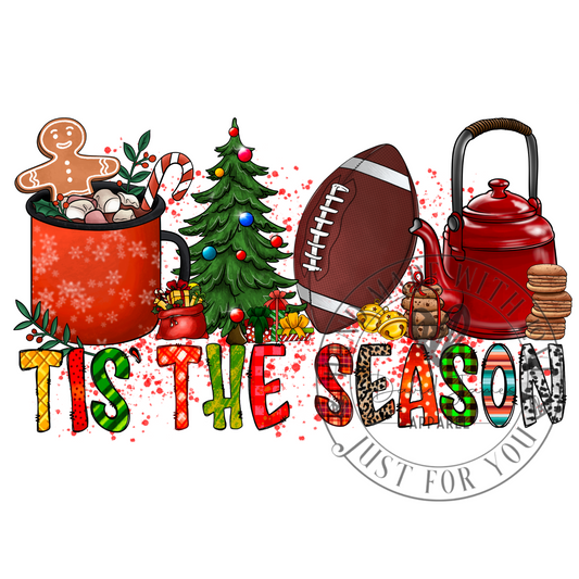 DIGITAL DOWNLOAD PNG Tis' the season |football